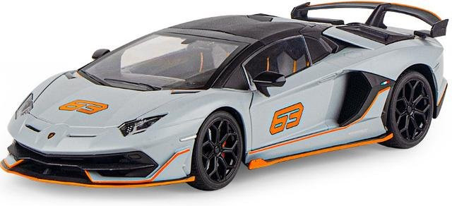 JJRC Aventadors SVJ Rennwagenmodell 1/18 Sportfahrzeuge aus Legierung grau - Bild 1