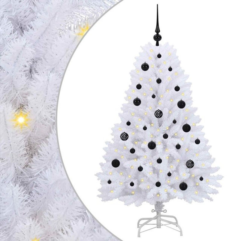 Künstlicher Weihnachtsbaum vidaXL in Weiß, klappbar, Höhe: 150 cm, Durchmesser: 80 cm - Bild 1