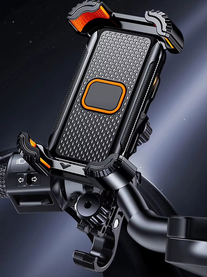 NIUXIANG Motorrad-Handyhalterung in Schwarz, stoßfeste GPS-Navigationshalterung für Smartphones von 4,7 bis 7 Zoll und Elektrofahrräder - Bild 7