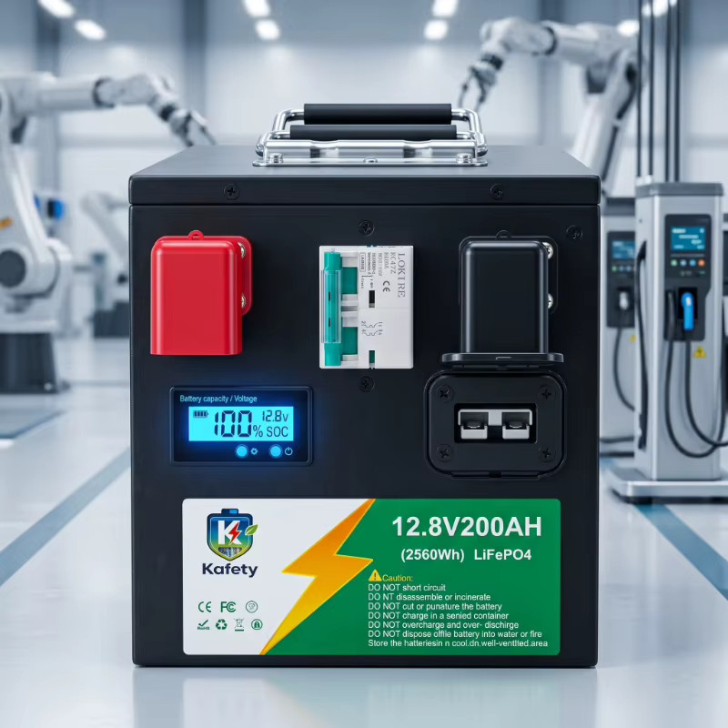LiFePO4 Lithium-Eisenphosphat Batterie mit integriertem 100A BMS für Solaranlagen, Wohnmobile und Marine in Schwarz - Bild 3