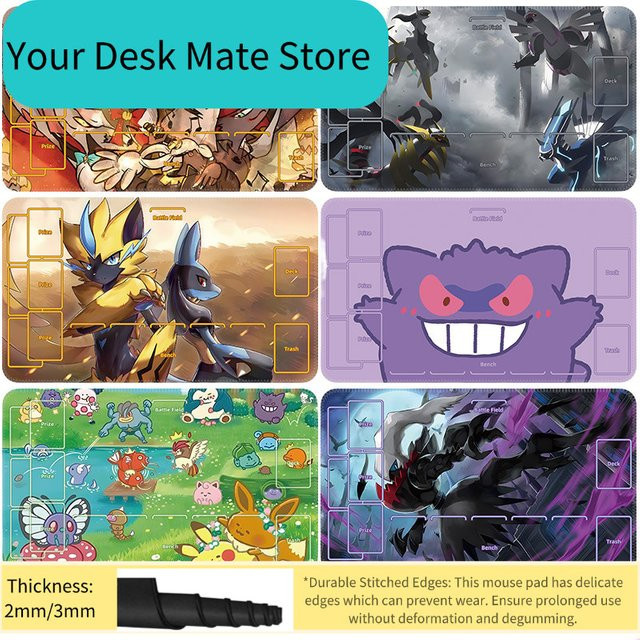 Potdemiel Pokémon Pikachu Gengar Kartenunterlage, Gummi, Bunt / Mehrfarbig - Bild 1