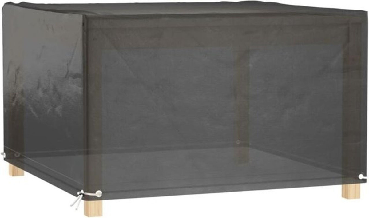 Vidaxl Gartenmöbel-Abdeckung mit 8 Ösen in Schwarz und Anthrazit, B/T/H: 132 x 132 x 80 cm - Bild 1