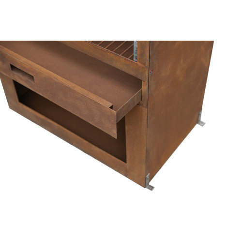Westmann Gartenkamin in Braun, B/H/T: 70 x 229 x 41 cm - Bild 7