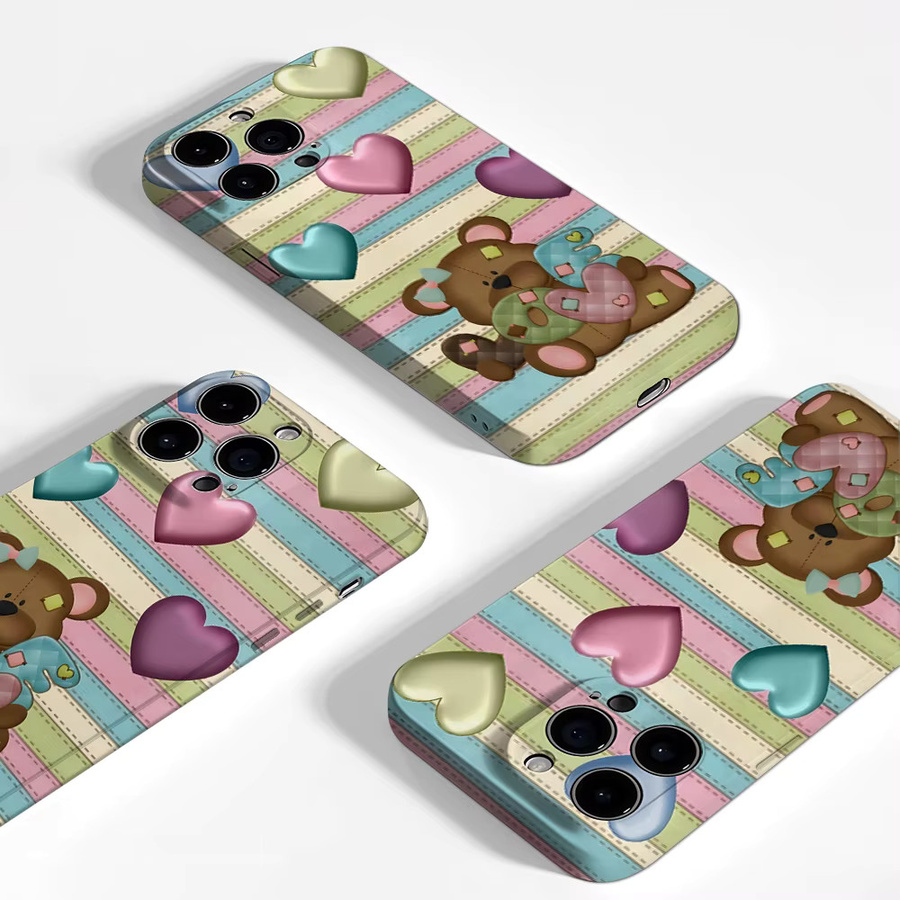 Teddy Love magnetische Handyhülle für iPhone 17 16 15 14 13 Pro Max Plus, robuste doppelschichtige Schutzhülle in Multicolour - Bild 3