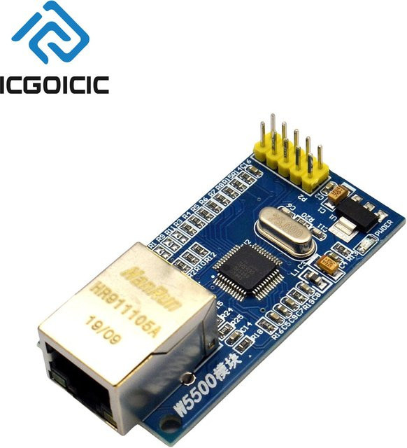 ICGOICIC W5500 Ethernet-Modul in Blau mit TCP/IP, 32 KB Puffer und SPI-Schnittstelle für STM32 und Arduino IoT-Projekte - Bild 1
