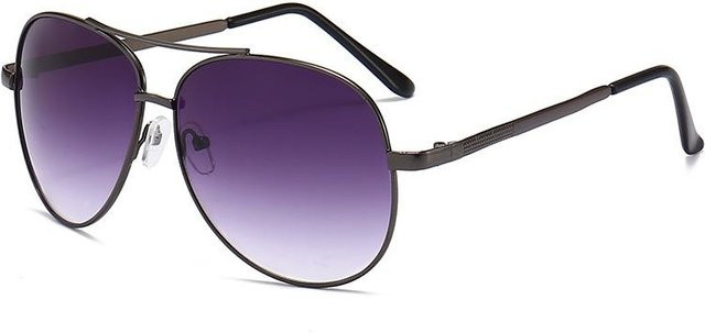 YM01-FASHION Sonnenbrille Aviator, Metall, Herren, Vollrand, Black, Gold, Silver, Purple - Bild 1