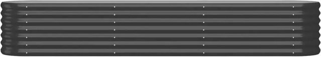 vidaXL Pflanzkübel aus pulverbeschichtetem Stahl in Anthrazit, B/T/H: 224 x 40 x 36 cm - Bild 1