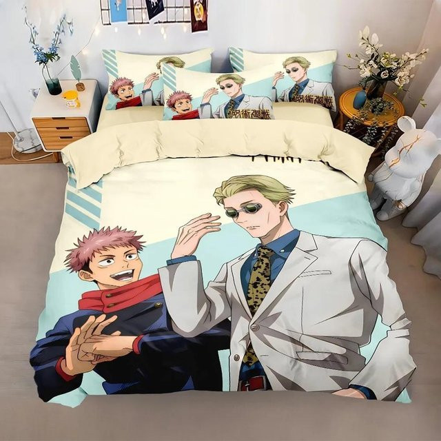 JMG Household Supplies Bettwäsche-Set Jujutsu Kaisen Satoru Gojo 3D Anime Design, Multicolor, B/H: 135 x 200 cm - Bild 1