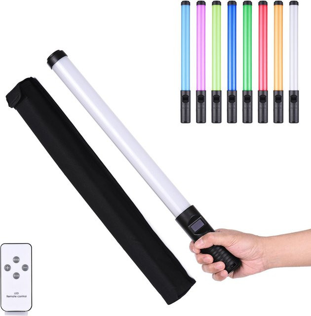 Andoer Handheld RGB LED Lichtstab 20W Buntes Fotolicht Schwarz mit Farbtemperatur 3000K-6500K - Bild 1