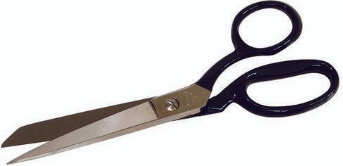 C.K Universalschere C80787 in Schwarz, seitlich gebogen, schwere Ausführung mit doppeltem Griffloch, Länge: 18 cm - Bild 1