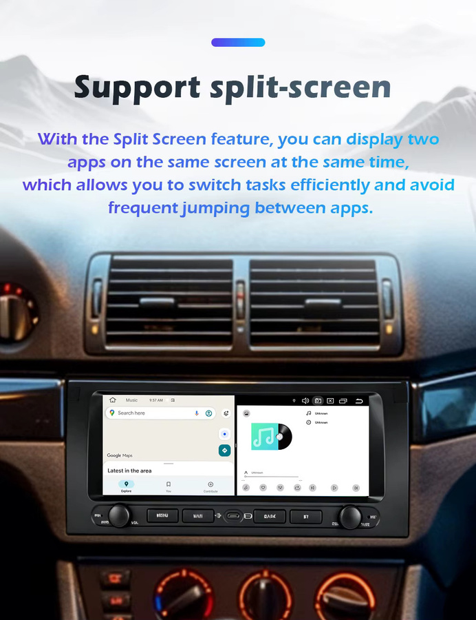 QiumianNavi Android 16 Wireless CarPlay Autoradio für Alfa Romeo Giulietta 2010-2014 mit 9,3 Zoll Display, Navigation, GPS und Bluetooth in Schwarz - Bild 3