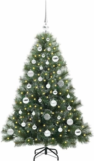 vidaXL Künstlicher Weihnachtsbaum mit 150 LEDs in Grün und Weiß, Höhe: 120 cm - Bild 1