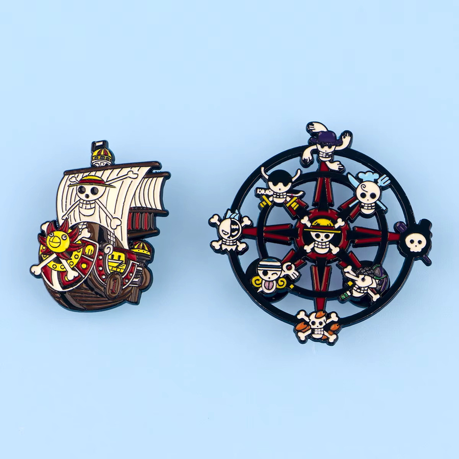 Bandai Broschen, Schiffs-Emaille-Pins, Bunt, Damen - Bild 3