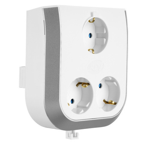 REV MultiPower 3-fach Steckdosenerweiterung in Weiss mit 3500 W Leistung - Bild 1