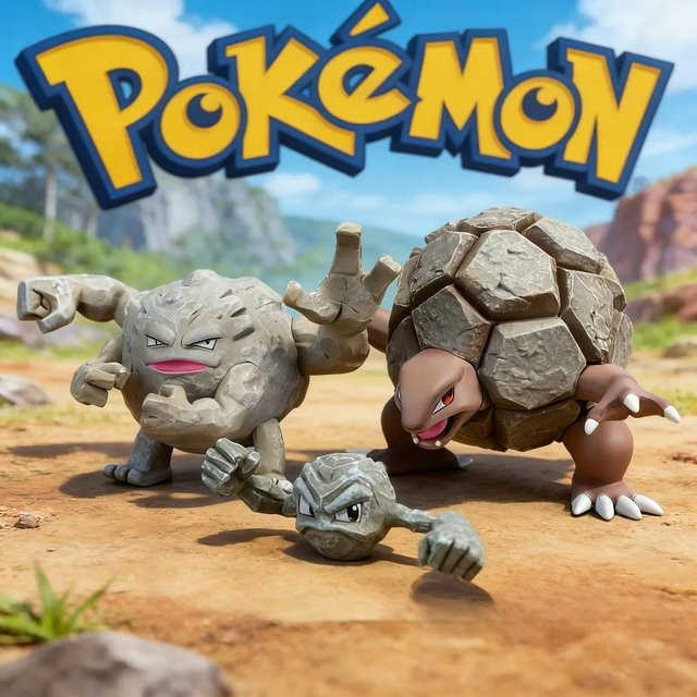 Potdemiel Pokémon Geodude Evolutionäre Kombination, Actionfigur, PVC - Bild 1