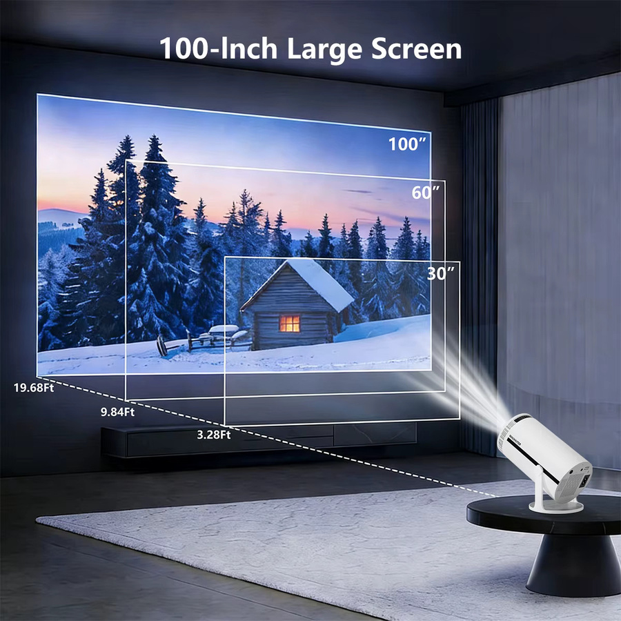 MAOHUTER HY320 Smart Projektor 4K UHD Full HD Heimkino-Projektor in Weiß - Bild 4
