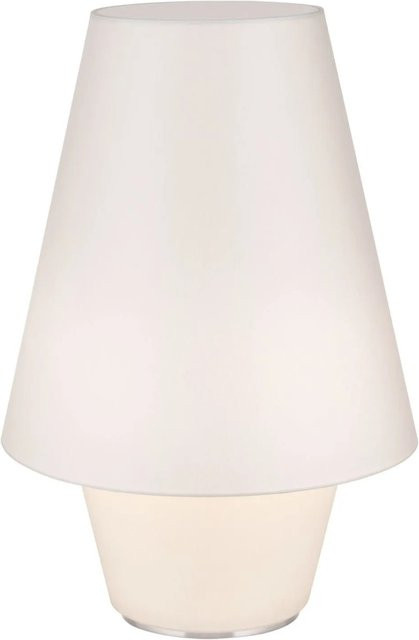 Orion Leuchten Tischleuchte Twins Large in Creme mit Textilschirm und E27 Fassung - Bild 1