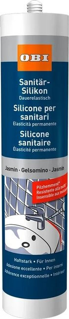 OBI Sanitär-Silikon Jasmin in Weiß, schimmelresistent, 310 ml - Bild 1