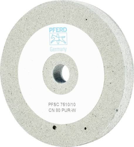 PFERD Poliflex Schleifscheibe SIC80 Durchmesser: 75 mm, Bohrung: 10 mm, Körnung: 80, Farbe: Grün/Grau - Bild 1