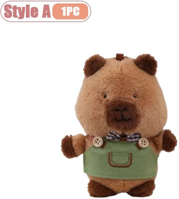 Yiran toy Capybara Plüsch Schlüsselanhänger, 1-4 Stück, Braun - Bild 1