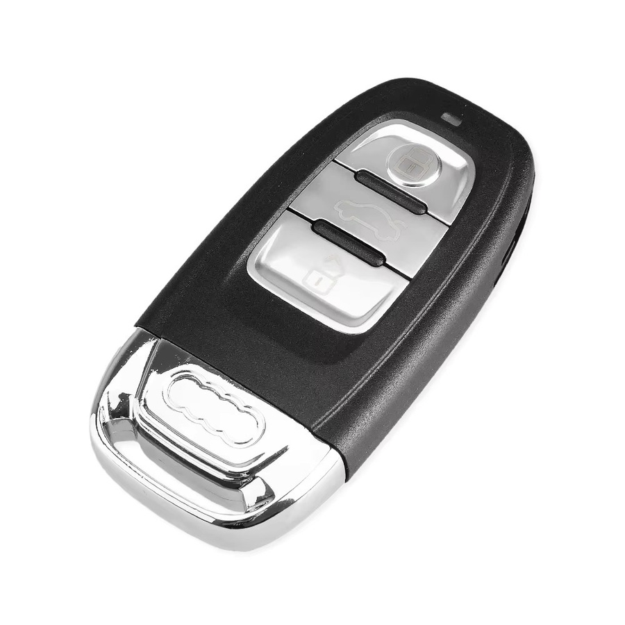 Keyyou Autoschlüssel Etui Abdeckung für Audi A3 A4 A5 A6 A8 Q5 Q7 Quattro mit 3 Tasten in Schwarz - Bild 2