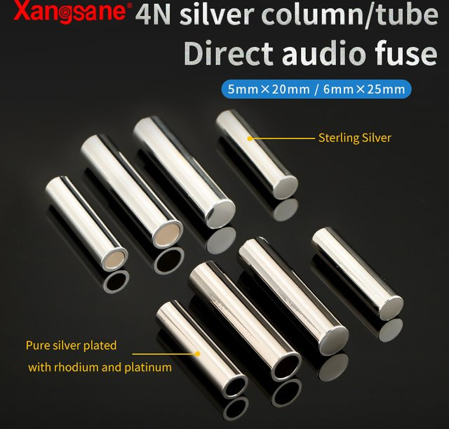 Xangsane HiFi Reinsilber-Ersatzsicherung für Verstärker und Steckdosenleisten, Farbe: Silber - Bild 1