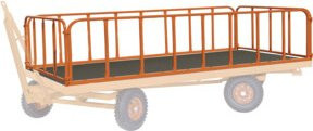 VARIOfit 4 Stahlrohrwände für Ladefläche in Orange, B/H/T: 250 x 125 x 75 cm - Bild 1