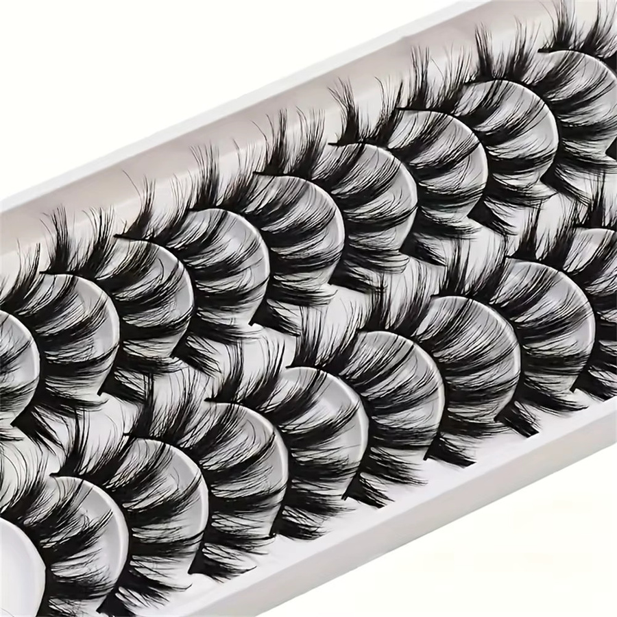 Künstliche Wimpern, Black, 20 mm, Vollstreifen, 10 Paar - Bild 3
