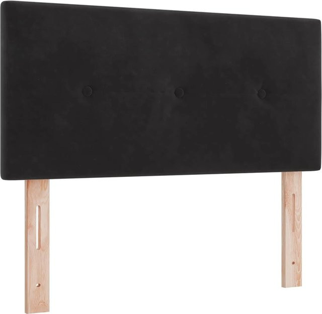 vidaXL LED Kopfteil in Schwarz mit integrierten LED-Lichtleisten, Breite: 80 cm - Bild 1