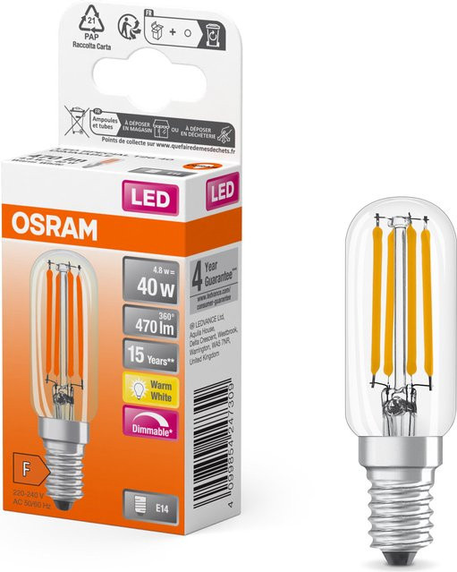 Osram LED Special Lampe Klar, E14, 4,8W, 470lm, Warmweiß - Bild 1