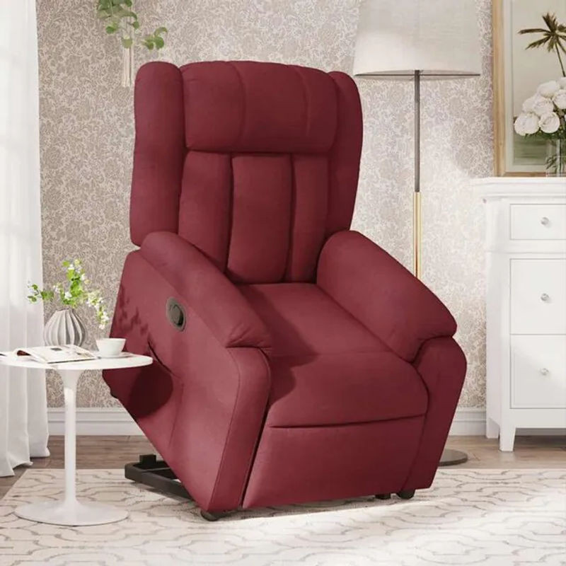 vidaxl Relaxsessel mit Aufstehhilfe aus Stoff in Rot - Bild 1