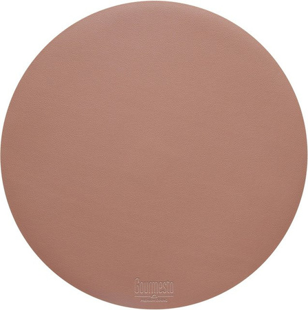 Gourmesto Tischset Livi Rosa rund aus PVC, pflegeleicht und fleckenabweisend, Durchmesser: 40 cm