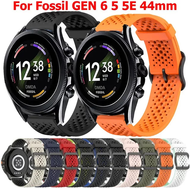 Fossil Uhrenarmband Silikon, 22 mm, Modern - Bild 1