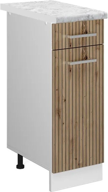 Vicco Küchenunterschrank R-Line Schubladenschrank in Artisan-Eiche und Weiß, B/T/H: 30 x 60 x 81,6 cm - Bild 1