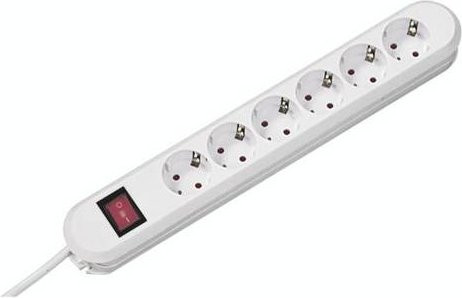 Bachmann Tischsteckdose mit 6 Schuko-Steckplätzen in Schwarz oder Weiß 381.147K - Bild 1