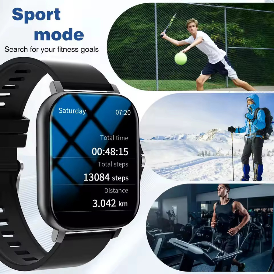 Ola Esporte Smartwatch, Silber, Silikon, Rechteckig - Bild 6
