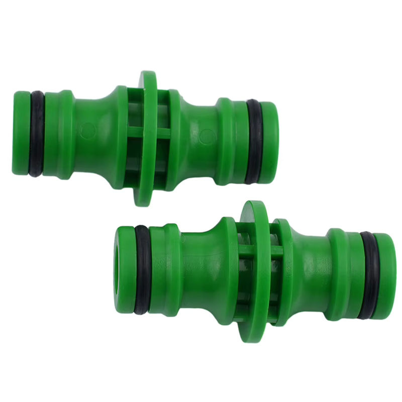 10-teiliges Set ABS-Schlauchrohrverbinder Doppel-Stecker für Gartenbewässerungsschläuche mit Schnellbefestigung - Bild 2