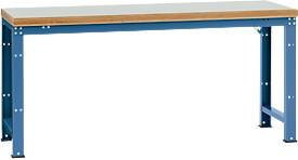 Manuflex Werkbank Profi Standard in Brillantblau mit Kunststoff-Tischplatte, B: 200 cm, T: 70 cm - Bild 1