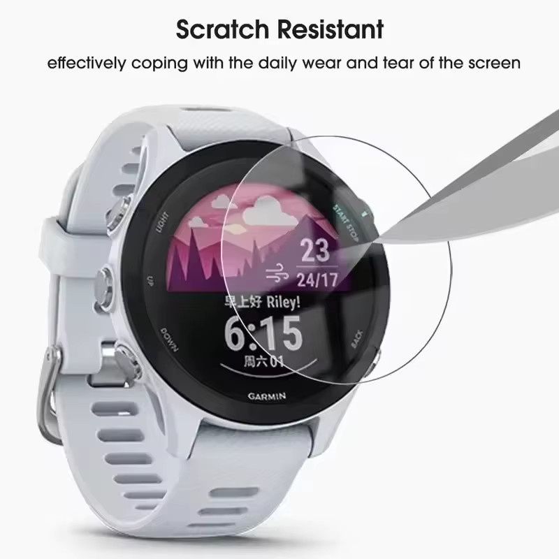 3-5 Stück Displayschutzfolien aus gehärtetem Glas für Garmin Forerunner 55 235 245 245M 255 255S 645 935 945 955, transparent - Bild 5