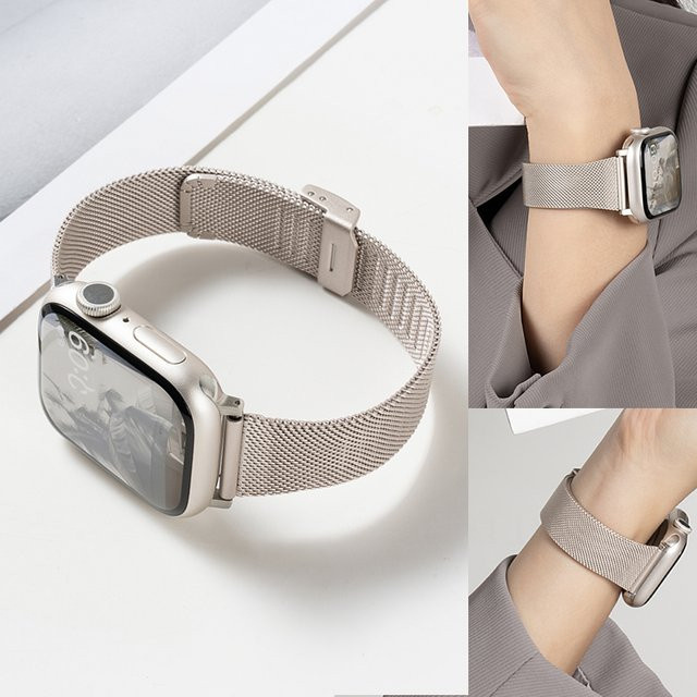 NEY Uhrenarmband Milanaise, Edelstahl, Unisex, Apple Watch - Bild 1