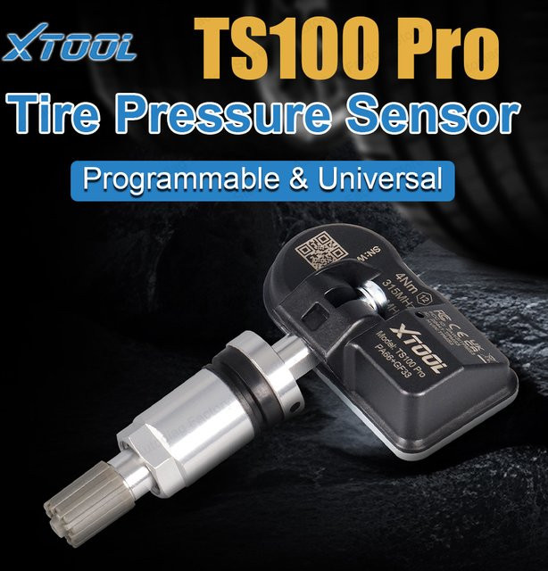 XTOOL TS100 PRO 2-in-1 TPMS Sensor Programmierbarer Universal Reifendruckkontrollsystem Sensor 315/433 MHz in Schwarz - Bild 1