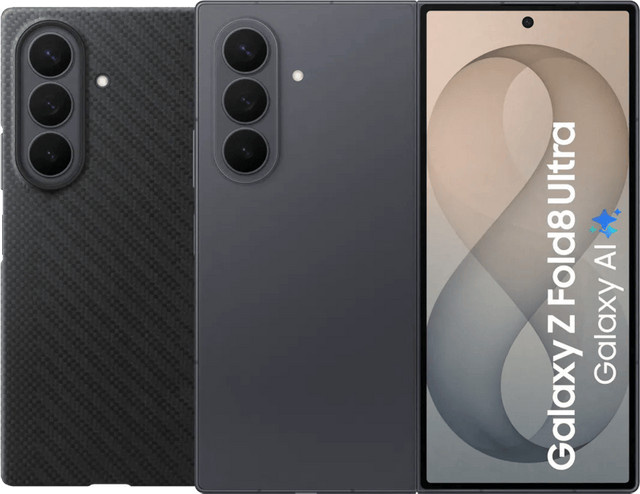 Samsung Galaxy Z Fold8 Ultra 512GB Schwarz 5G mit Carbon Backcover mit Magnet Schwarz - Bild 1