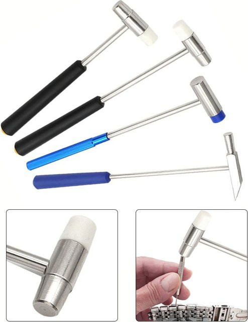 Vibratite Mini-Hammer aus Metall als tragbares Doppelkopf-Reparaturwerkzeug für DIY Schmuck- und Uhrenreparatur - Bild 1