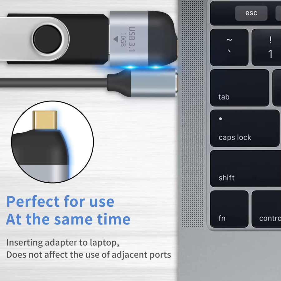 MOSHOU USB C auf USB 3.1 Adapter mit 10 Gbit/s für USB A auf USB C Konvertierung - Bild 3
