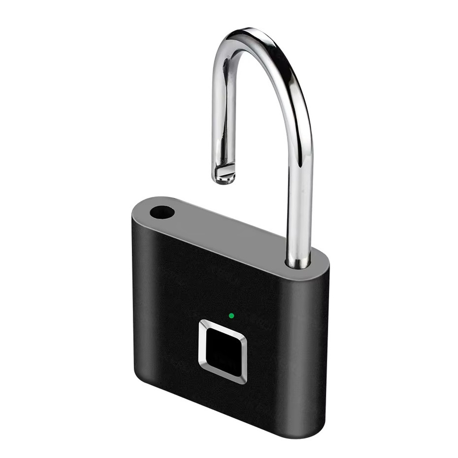 KERUI Intelligentes Fingerabdruck-Vorhängeschloss in Schwarz, wasserdichtes schlüsselloses USB-Sicherheitsvorhängeschloss mit wiederaufladbarem Akku - Bild 6