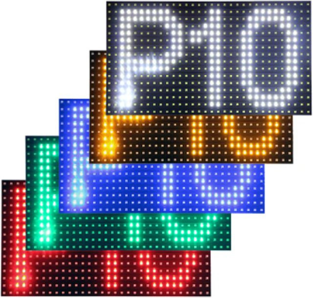 EVERSHINE DIY LED P10 Semi Outdoor Matrix Modul monochrom SMD, 32 x 16 Pixel, B/H: 320 x 160 mm - Bild 1