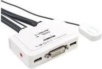InLine KVM Switch 2-fach mit DVI-D, USB und Audio in Weiß (61613I) - Bild 1