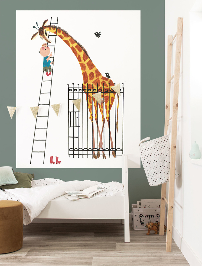 KEK Amsterdam Mural Giant Giraffe Wandtattoo Multicolor mit Breite: 142,5 cm - Bild 1