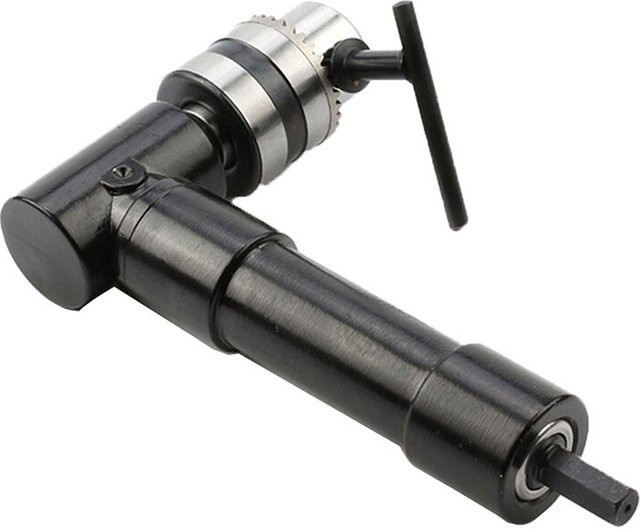 90-Grad-Elektrobohrer-Winkeladapter aus Aluminiumlegierung mit Eisenfutter in Schwarz - Bild 1