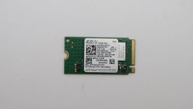Lenovo SSD 512GB M.2 2242 PCIe4x4 Green - Bild 1